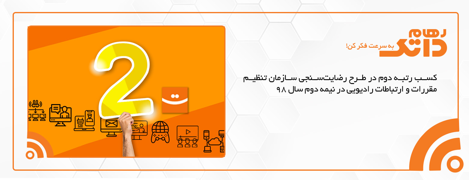 شرکت انتقال داده های رهام داتک مقام دوم رضایت کاربران اینترنت را کسب کرد
